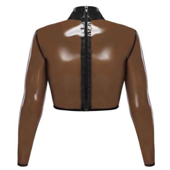 Smoky Transparent Latex Crop Top