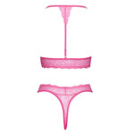 Fantasy Blonde Bralette og Trusse Sæt i Pink