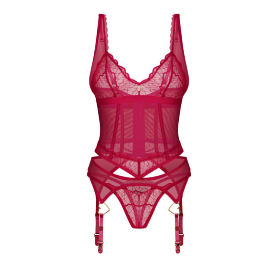 Obsessive Cupid Desir Lingeri Sæt i Rød