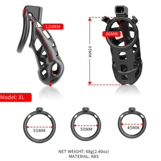 Sevanda Naja-Cobra Chastity Cage XL