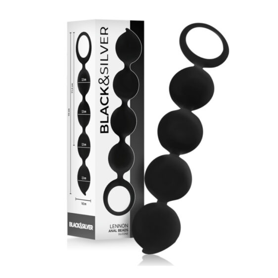 BlackAndSilver - Analkæde Silikone 15 cm