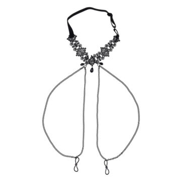 Blonde Halsbånd med Nipple Klemmer