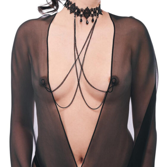 Blonde Halsbånd med Nipple Klemmer