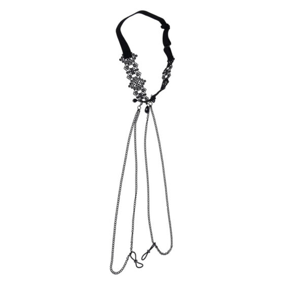 Blonde Halsbånd med Nipple Klemmer