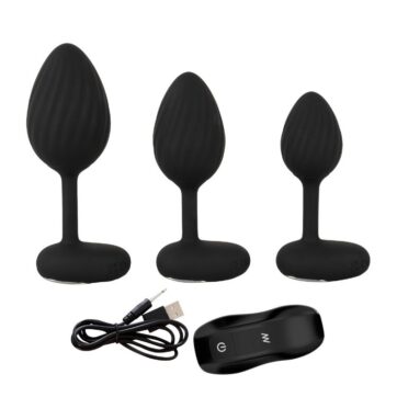 RC Butt Plug Sæt med Vibration