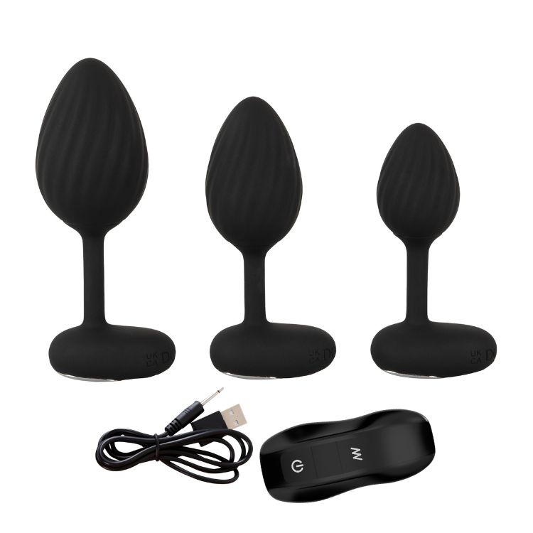 RC Butt Plug Sæt med Vibration