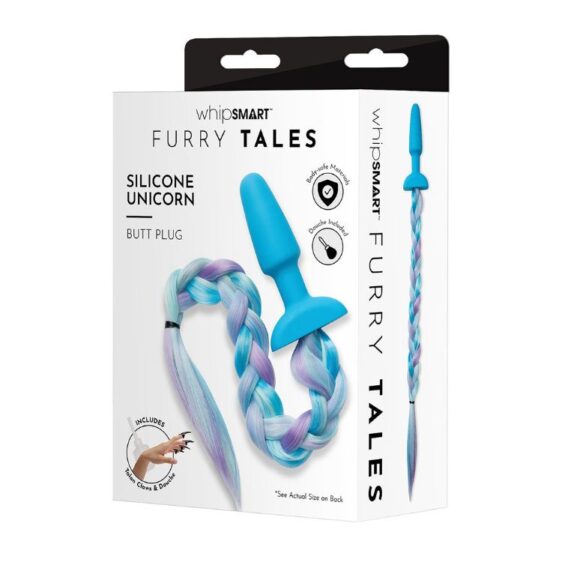 Silicone Plug med Unicorn Tail Blå